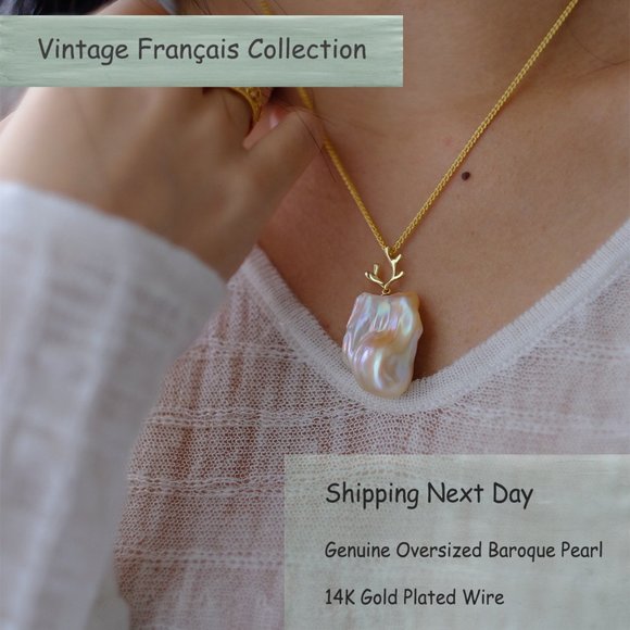 VINTAGE FRANÇAIS | Dainty Genuine Baroque Freshwat - Picture 4 of 16